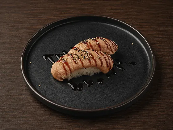 Lachs Nigiri flambiert